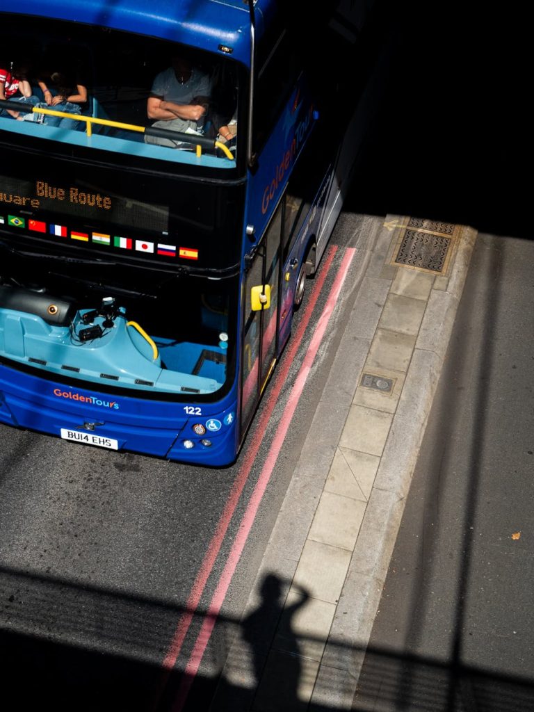 double decker bus on london street