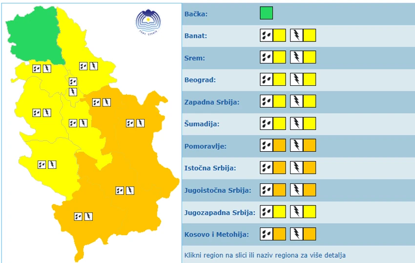 Foto: RHMZ / screenshot
